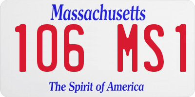 MA license plate 106MS1