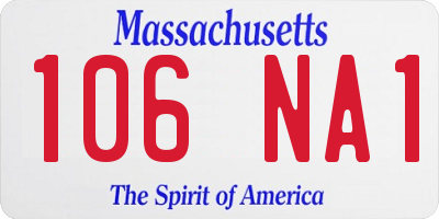 MA license plate 106NA1