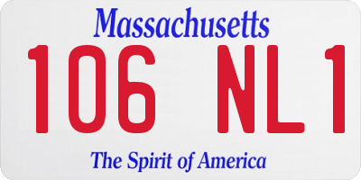 MA license plate 106NL1