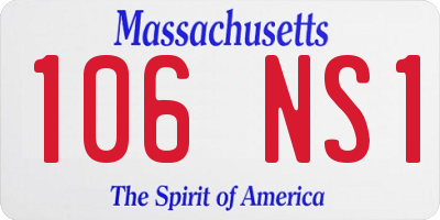 MA license plate 106NS1