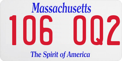 MA license plate 106OQ2