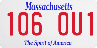 MA license plate 106OU1