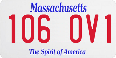 MA license plate 106OV1