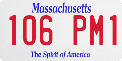 MA license plate 106PM1