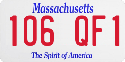 MA license plate 106QF1