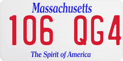 MA license plate 106QG4