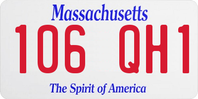 MA license plate 106QH1