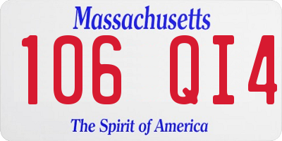 MA license plate 106QI4