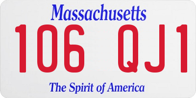 MA license plate 106QJ1
