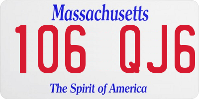 MA license plate 106QJ6
