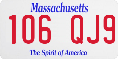 MA license plate 106QJ9