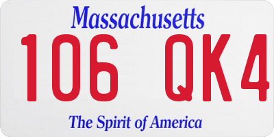 MA license plate 106QK4