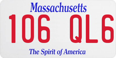 MA license plate 106QL6