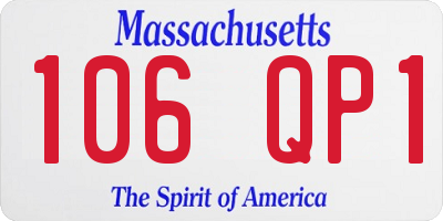 MA license plate 106QP1