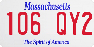 MA license plate 106QY2