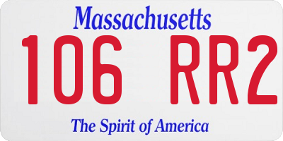 MA license plate 106RR2