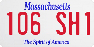 MA license plate 106SH1