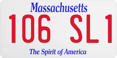 MA license plate 106SL1