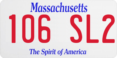 MA license plate 106SL2