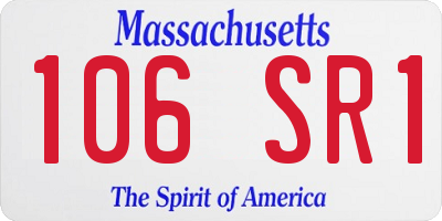 MA license plate 106SR1