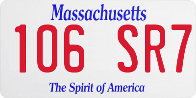 MA license plate 106SR7