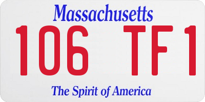 MA license plate 106TF1