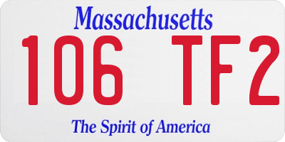 MA license plate 106TF2