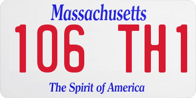 MA license plate 106TH1