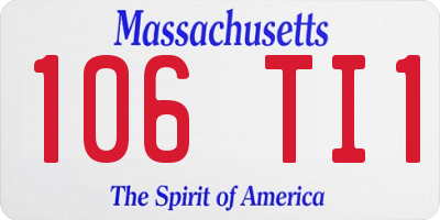 MA license plate 106TI1