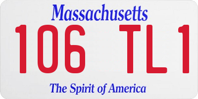 MA license plate 106TL1