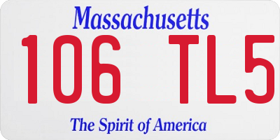 MA license plate 106TL5