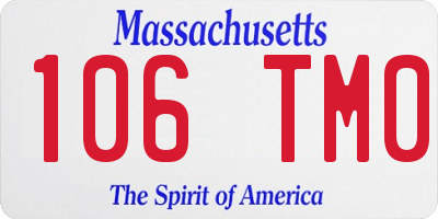 MA license plate 106TM0