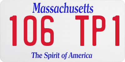 MA license plate 106TP1
