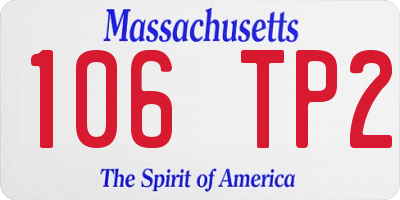 MA license plate 106TP2