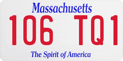 MA license plate 106TQ1