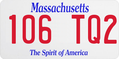 MA license plate 106TQ2