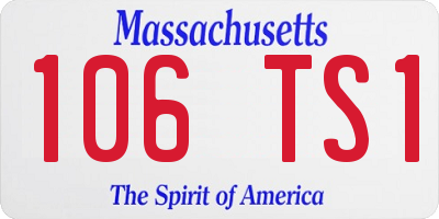 MA license plate 106TS1