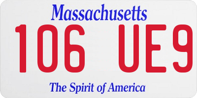 MA license plate 106UE9