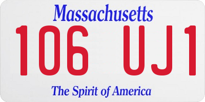 MA license plate 106UJ1