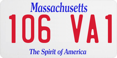 MA license plate 106VA1