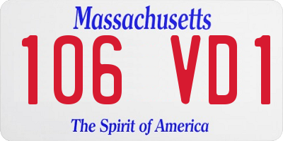 MA license plate 106VD1