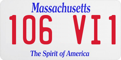MA license plate 106VI1