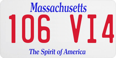 MA license plate 106VI4