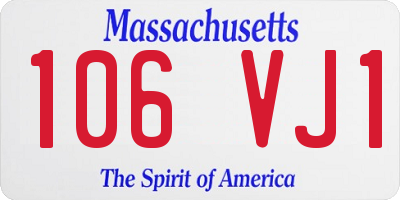 MA license plate 106VJ1