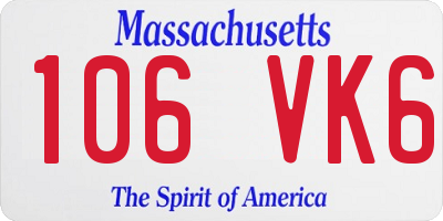 MA license plate 106VK6
