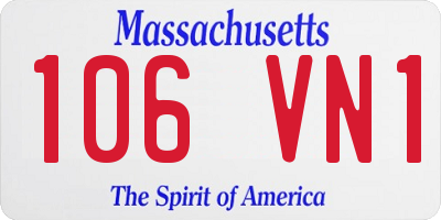 MA license plate 106VN1