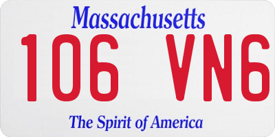 MA license plate 106VN6