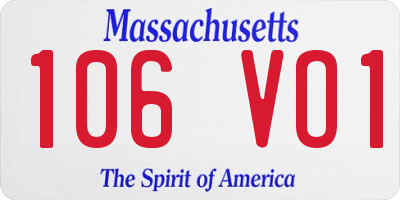 MA license plate 106VO1