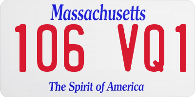 MA license plate 106VQ1
