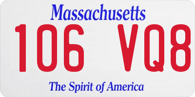MA license plate 106VQ8